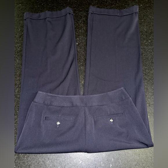 UEC EXPRESS Navy Blue Wide-Leg Pants with SAILOR NAUTICAL Button Detail Sz 10 - Picture 5 of 12